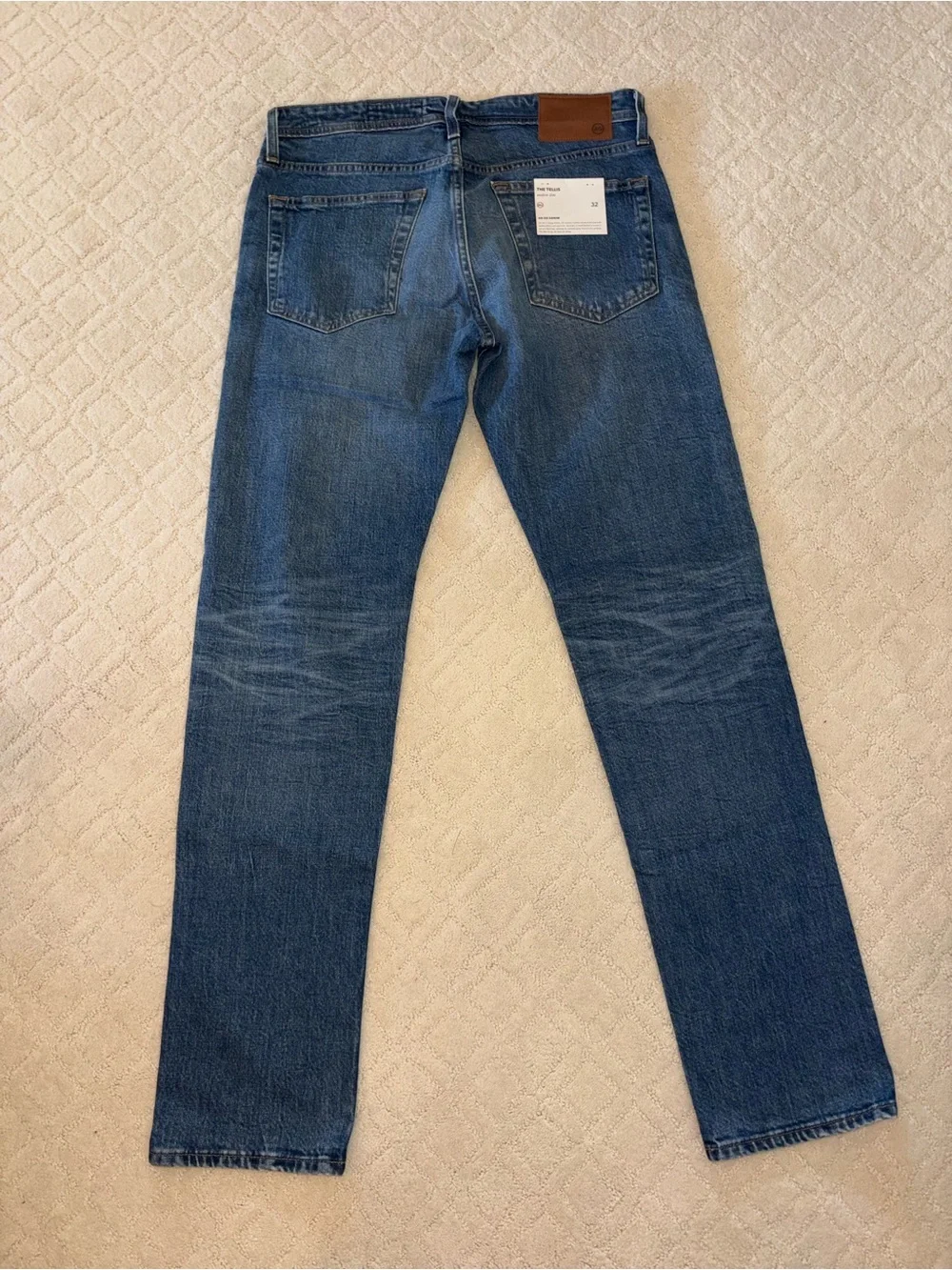 Ag Adriano Goldschmied Straight Blue Denim Jeans